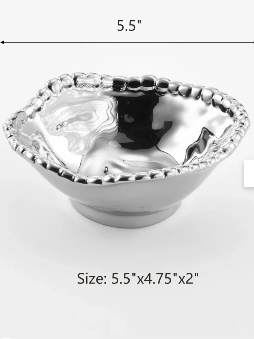 Pampa Bay Verona Serving Snack Bowl - Elegant Accent for Home Dining Set of 2